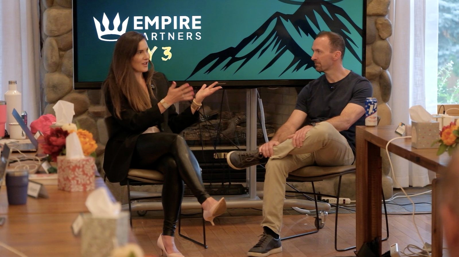 Willa Kammerer in a fireside conversation at the EMPIRE Partners Mastermind in Fort Collins, Colorado